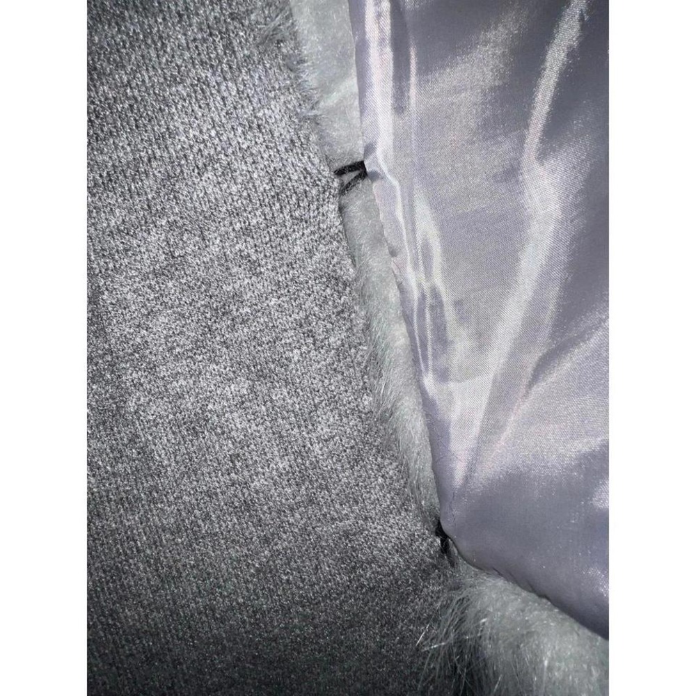 Sioni Studio Removable‎ Faux Fur Collar Neckline Viscose Sweater Cardigan Medium - Picture 3 of 8